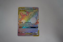 Seltene Pokemon Karte Raichu & Pikachu GX Rainbow  Full Art