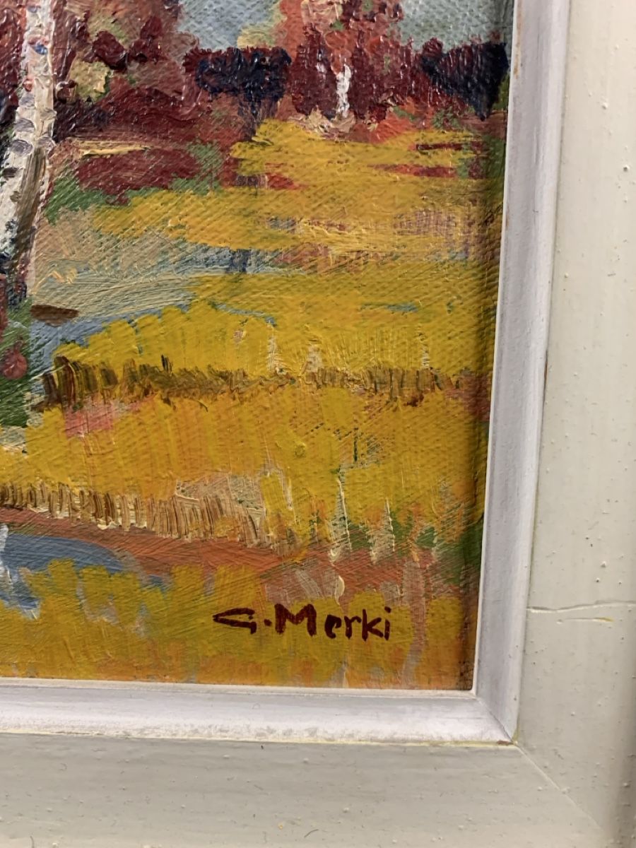 Dipinti: G. MERKI  Sihllandschaft – Usato da Wolfhalden venduto da SecondAntique 2