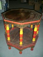 Orientalischer Tisch Messing/Holz Teetisch Indisch antiker