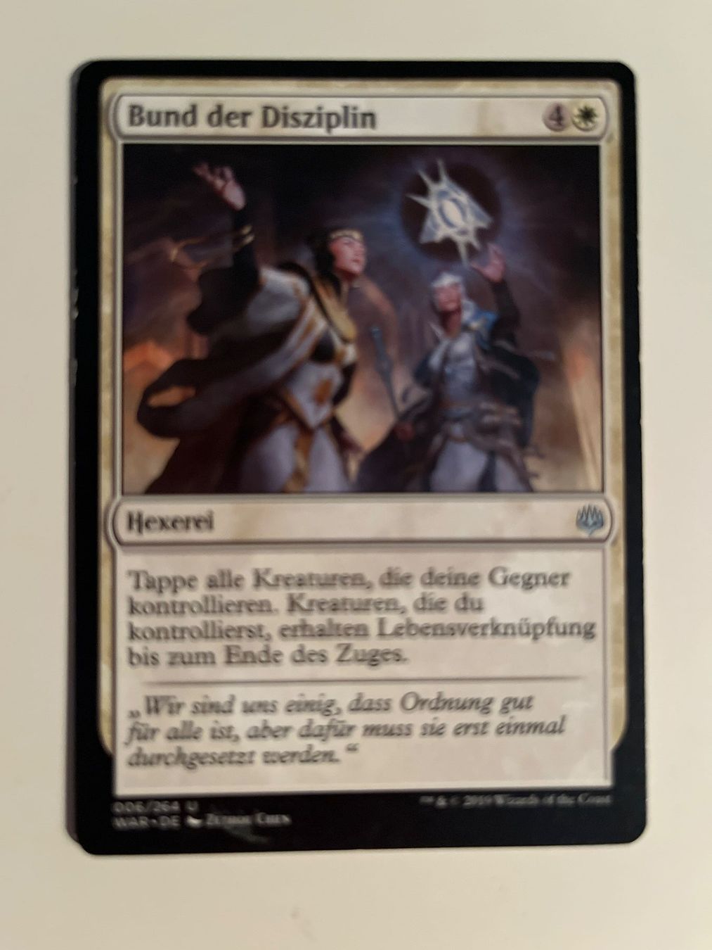 Magic The Gathering Sammelbilder & Trading cards: 1 x Bund der Disziplin - Magic: The Gathering - MtG – Gebraucht aus Kriens von Shadi1980