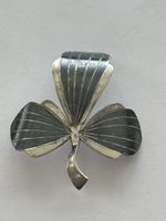 Schöne Vintage Brosche, Silber (Thula) 800, Kleeblatt Design