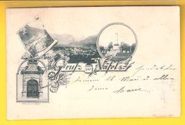 6.11.1902 Gruss aus Näfels/Balkenstempel NÄFELS-MOLLIS