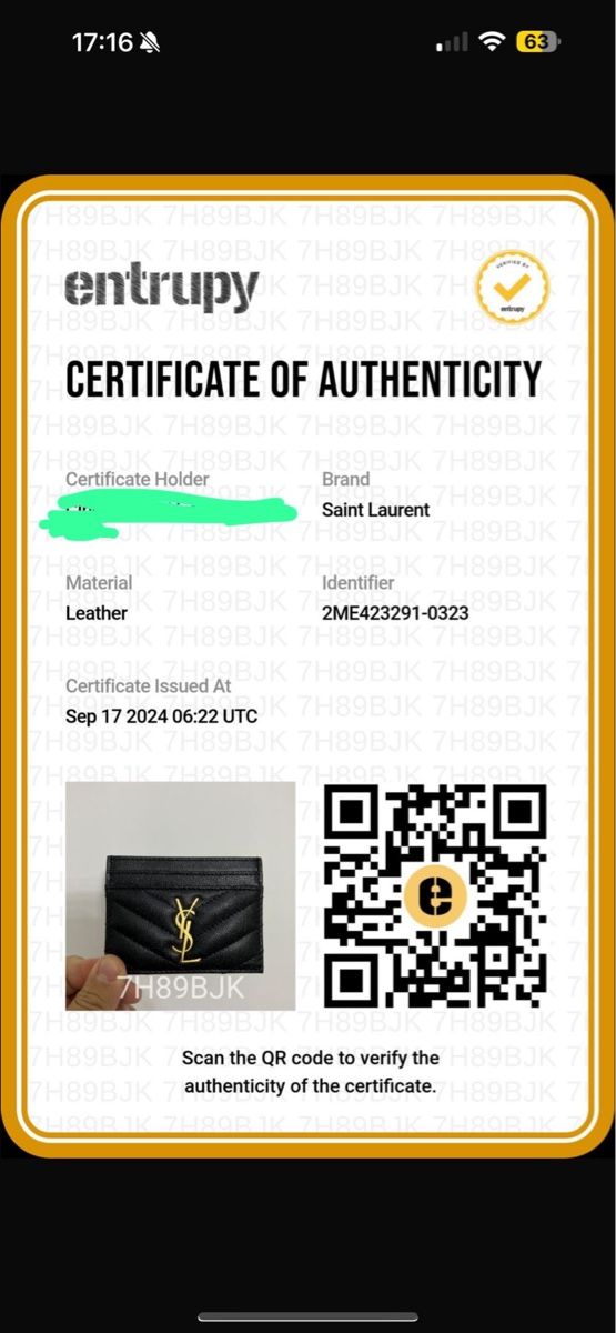 Saint Laurent Portemonnaies: YSL Saint Laurent KartenEtui Wallet – Neuf (Voir description) à Genève par 3M_JR 4