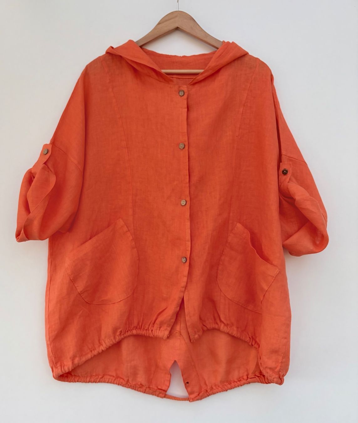 Giacche: Made in Italy Leinen Oversized Jacke – Usato da Unterägeri venduto da Jutka_04