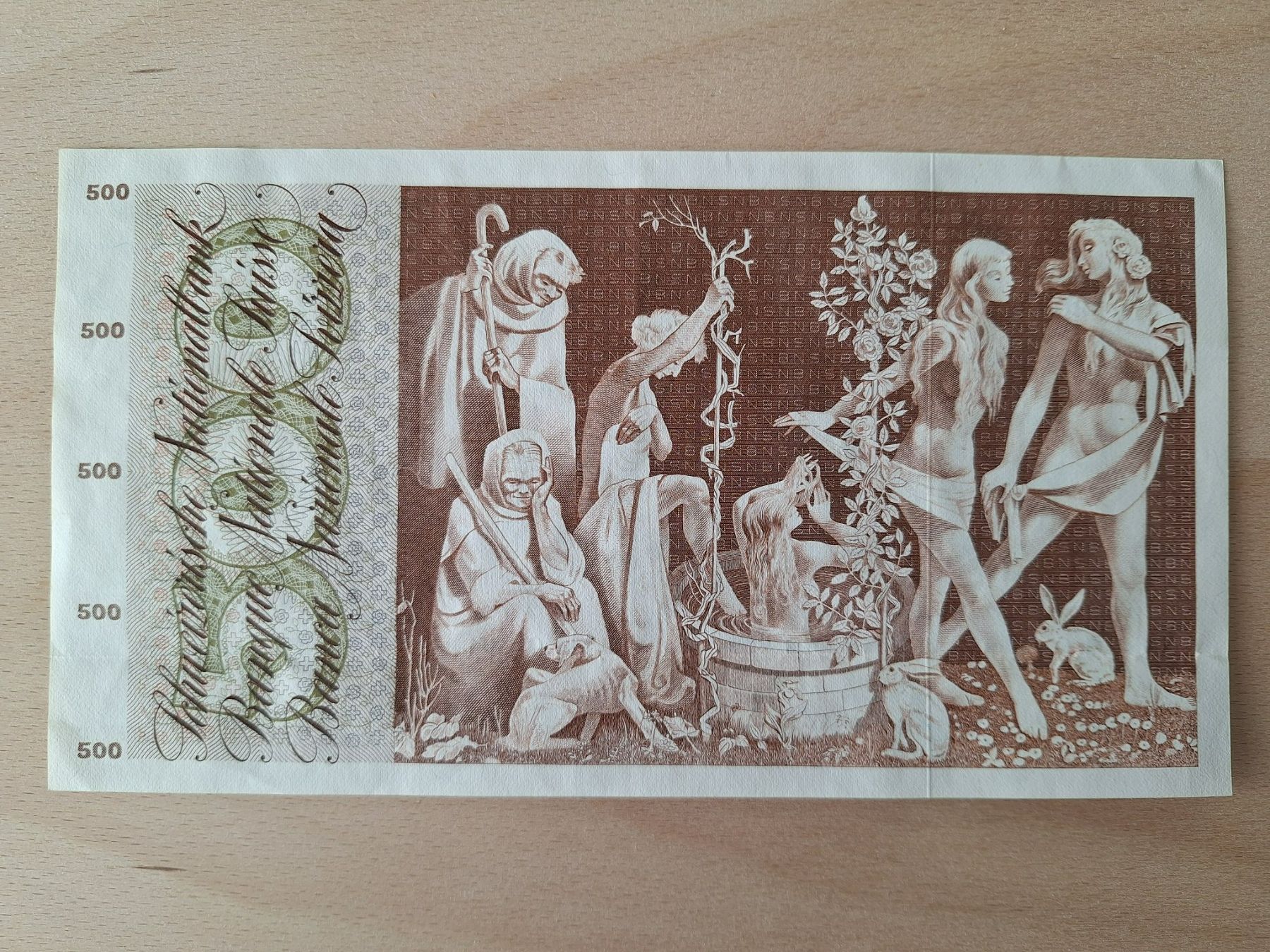 Banconote: Schweizer Banknote, 500 Franken, JG 1973 – Usato da Lohn-Ammannsegg venduto da Beo71 1