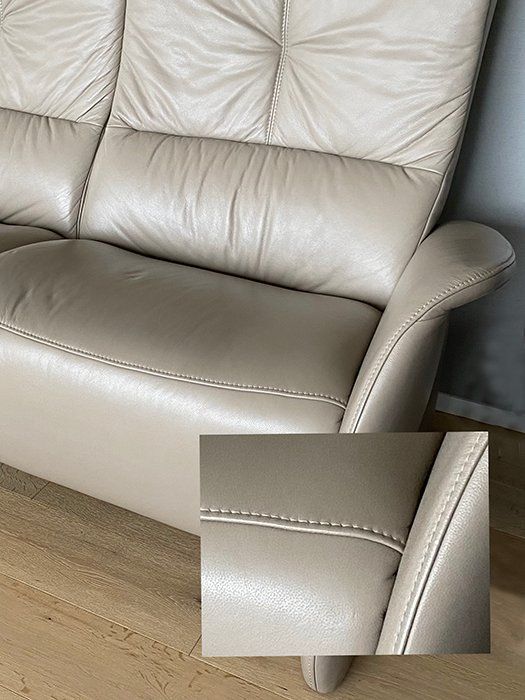 Himolla Divani: Sofa 2er + 3er Sitzgarnitur, Echtleder soft grey – Usato da Hauenstein venduto da Ks9491 8