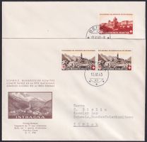 1943, Luxus-Briefe mit B20+B21 (Bundeshaus +INTRAGNA) 500.-+