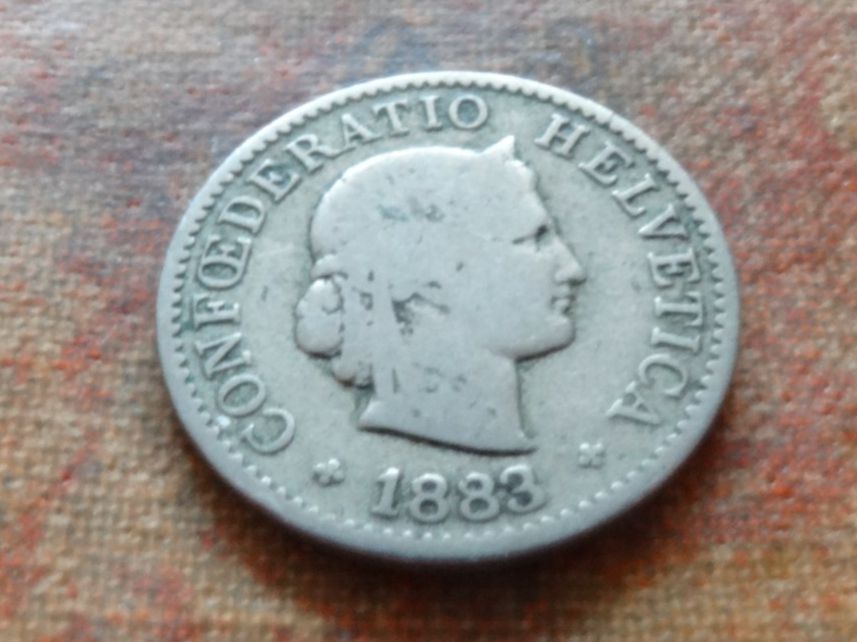 Tutti le monete: 5 Rp. 1883  (A) – Usato da Romanel-sur-Lausanne venduto da Swift13