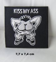 Cooler Patch - KISS MY ASS - Aufnäher - Aufbügler  7,7x7,4cm