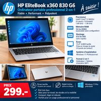 PC portable HP EliteBook x360 830 G6 i7 16Go 512 Go SSD