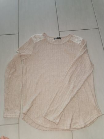 Weicher, dünner Pullover, Beige, Gr. 38