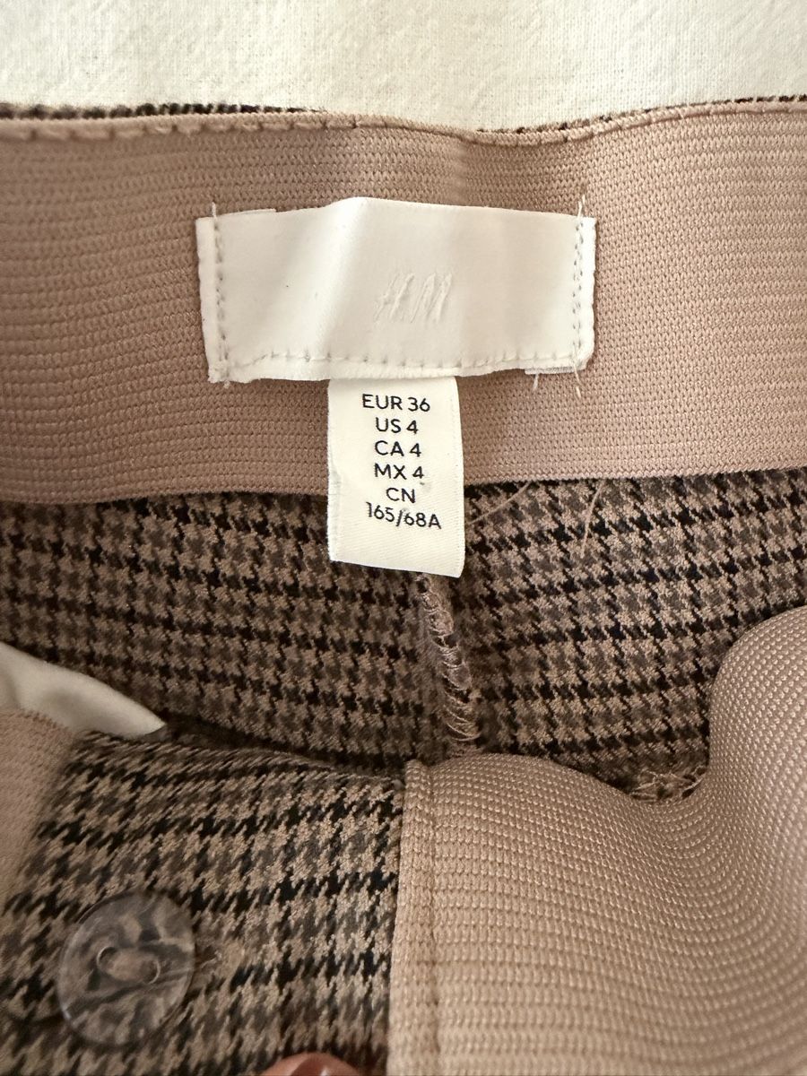 H&M Pantaloni: H&M Trousers, Brown Checkered Pattern, Size EUR 36 – Usato da Zürich venduto da jus_sw7l 5