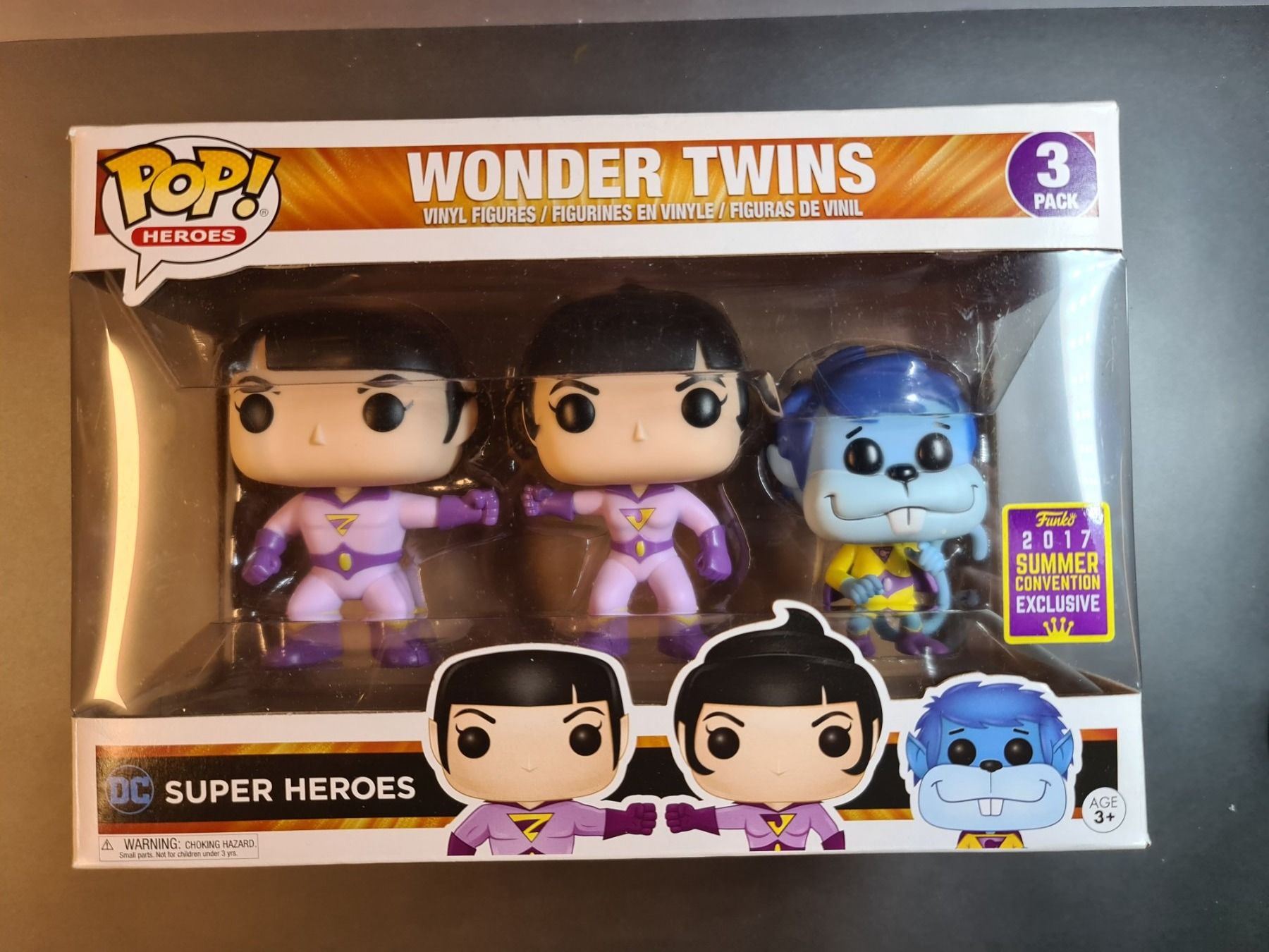 Funko Statuette: Funko Pop Wonder Twins 3 Pack 2017 Exclusive – Nuovo e nell'imballaggio originale da Elsau venduto da oli_2tdc