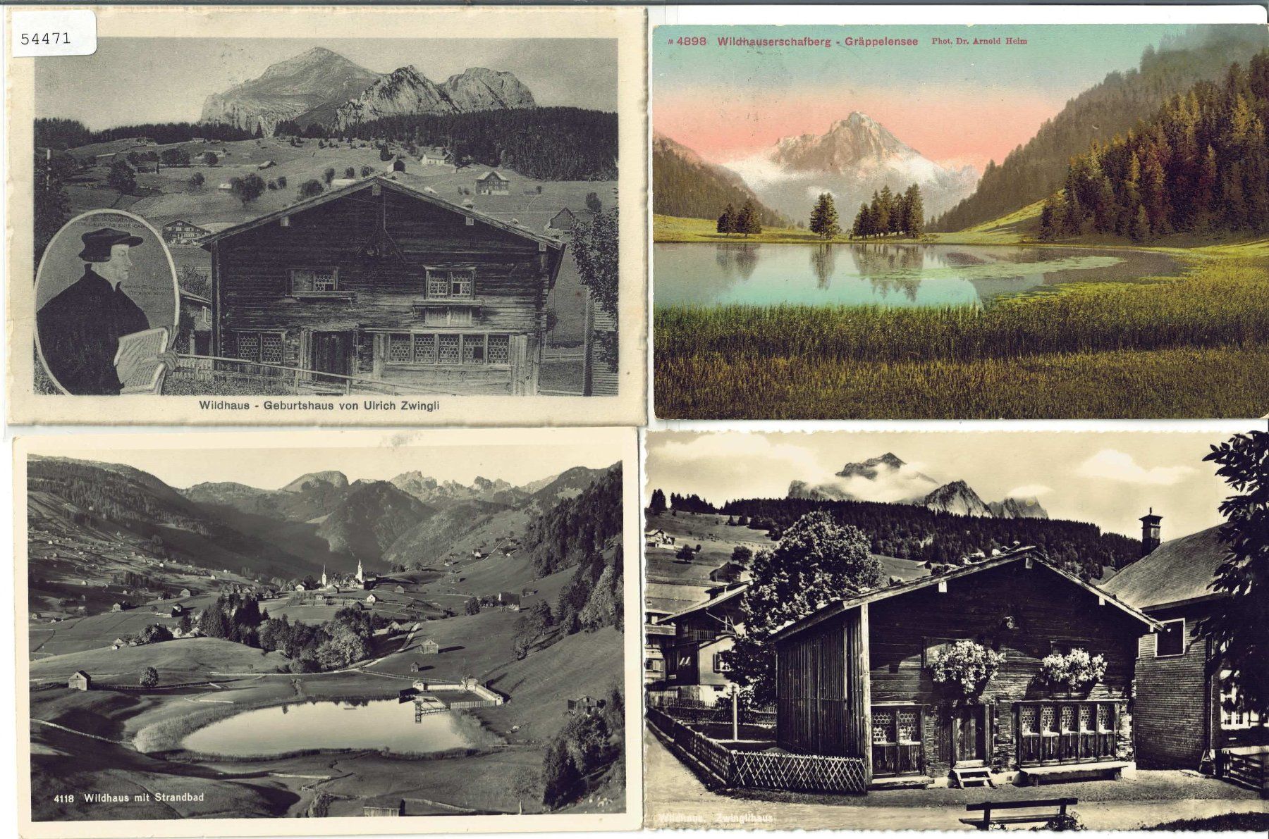 Cartoline postali: 4 AK - Wildhaus – Usato da Ettingen venduto da Kartenplanet