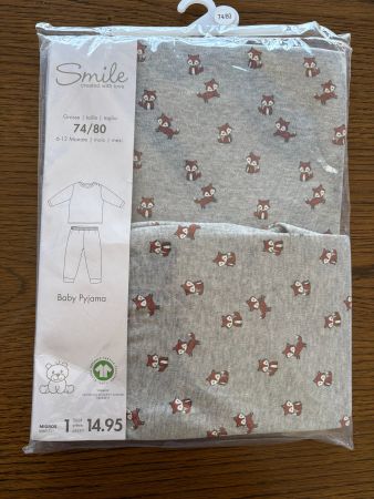 Pyjama bébé renard 74 - 80 neuf