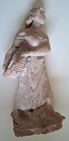 Original Keramikfigur. Edouard Spörri. Frau mit Korb. 410mm