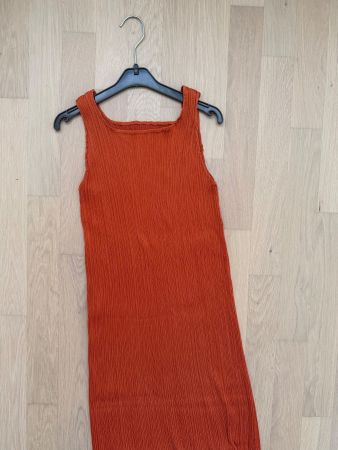 Kleid orange Gr. S 71% Seide 29% Baumwolle Stretch