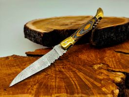 Laguiole Damast Messer Klappmesser echtes Damastmesser
