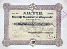 Marienberger Mosaikplattenfabrik AG, Marienberg - 1922