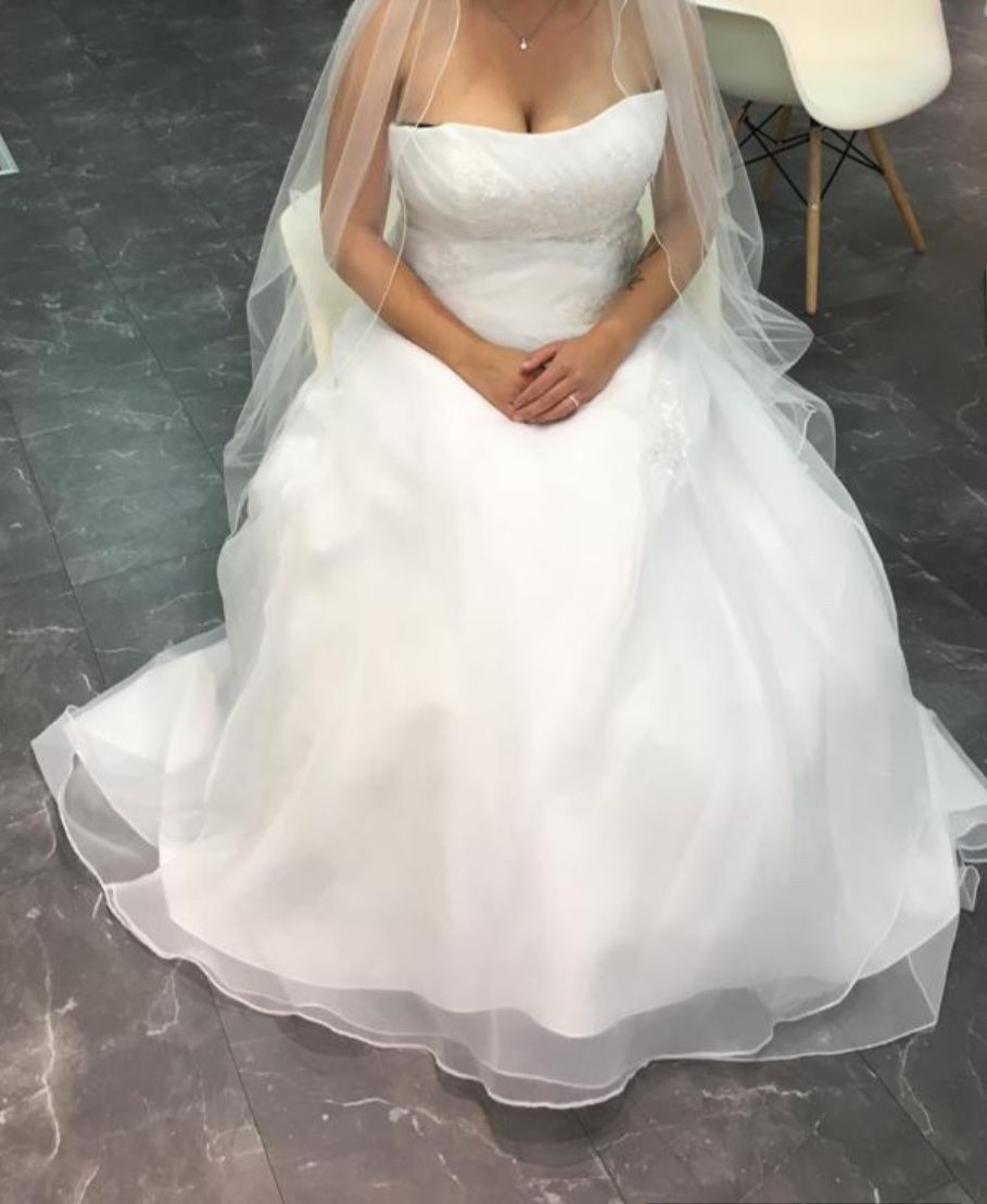 Vestiti: NEU Brautkleid Gr. 42/44 mit Spitze – Nuovo e nell'imballaggio originale da Thal venduto da MissPalomitas 2
