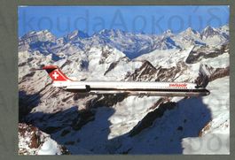 AK color DC-9-81 Swissair swissair HB-INC „Thurgau“ ≈ 1980