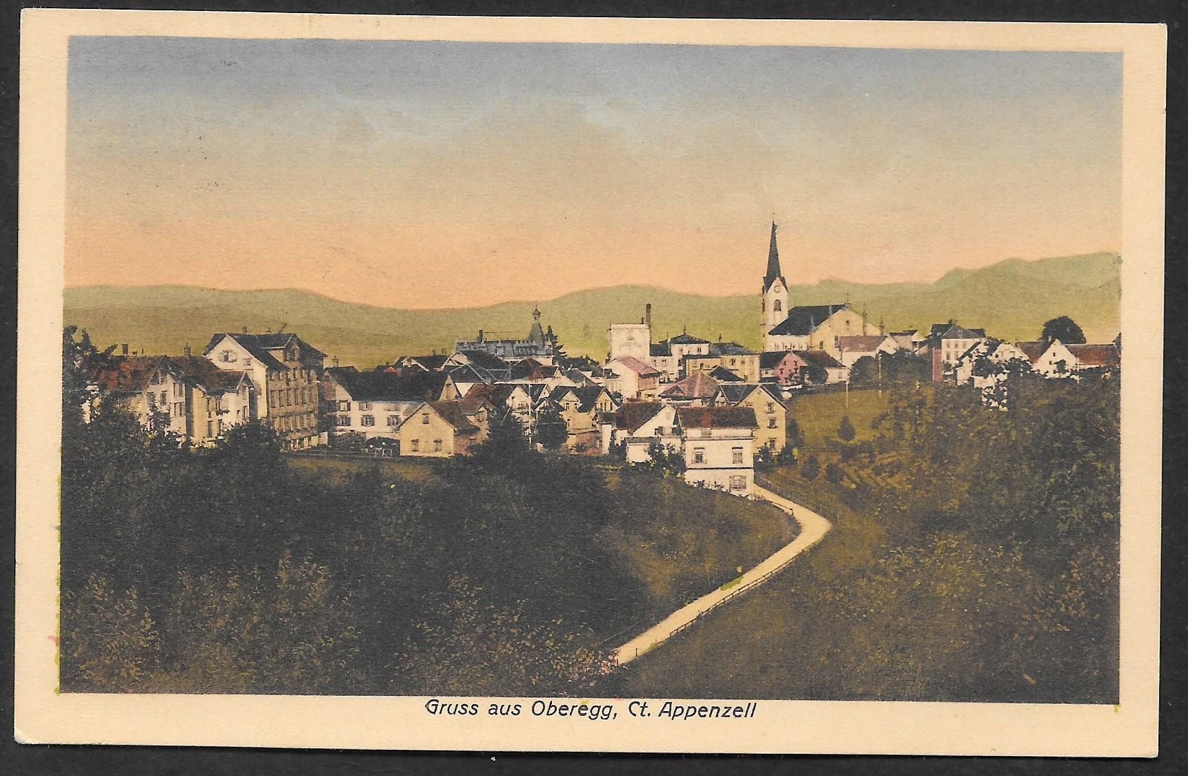 Cartes postales: Oberegg Gesamtansicht coloriert – D'occasion à Olten par clotaldi