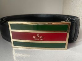 Gucci - Belt Black and Gold