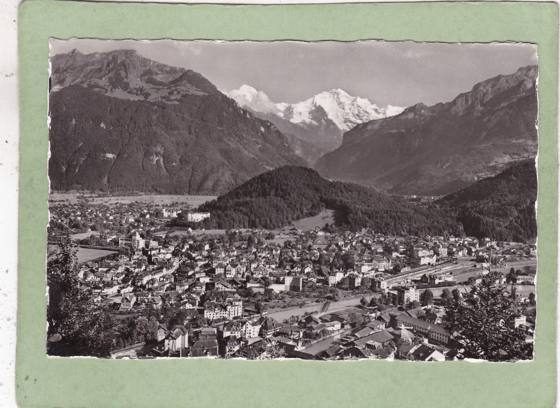 Cartoline postali: Interlaken Mönch und Jungfrau 1943 – Usato da Herisau venduto da Lisegrat2008