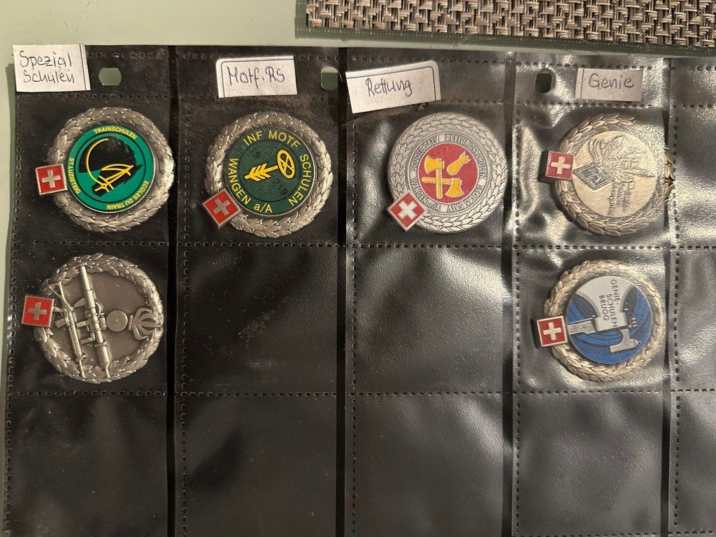 Schweizer Armee Uniformi: Grosse Sammlung Schweizer Beretembleme Militärabzeichen – Usato da Brunnen venduto da 23068 5