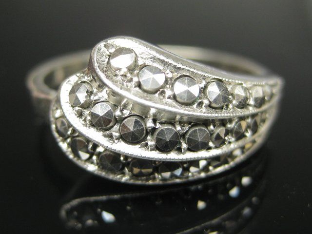 Anelli: Vintage Ring Silber 835 Markasiten Gr. 57 – Usato da Ermatingen venduto da Decovin 3