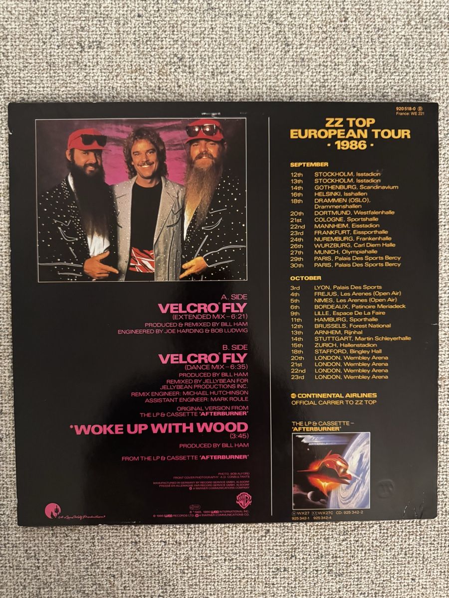 Dischi in vinile: ZZ Top - Velcro Fly - 12" Maxi - 80s – Usato da Rorbas venduto da BlackstarRecords 1