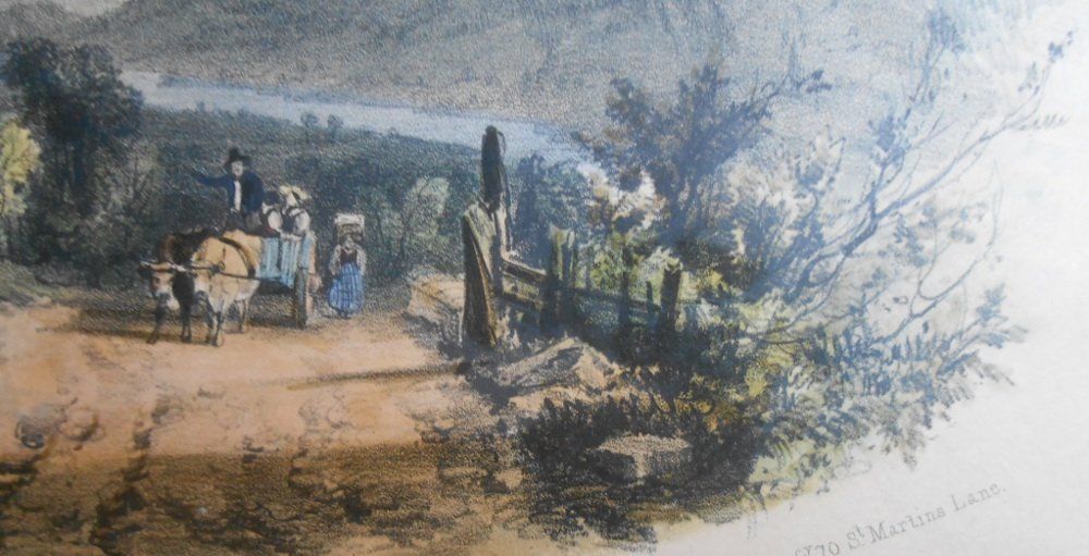 Incisioni: Mont Blanc. Lithographie von ca 1830. – Usato da Basel venduto da Domba 3
