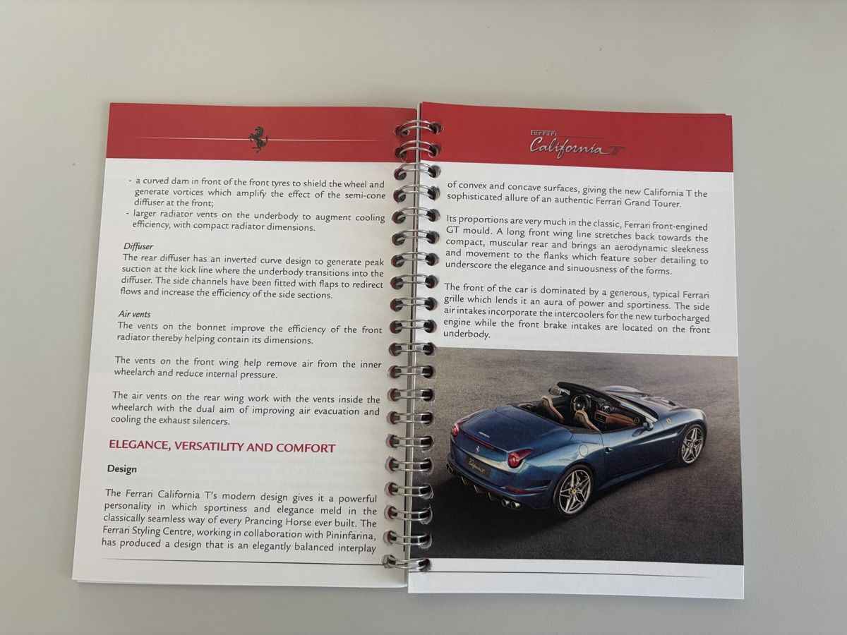 Ferrari Documenti: Ferrari California T Media Pressedossier – Usato da Gränichen venduto da Xbertone 1