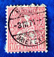 Sitzende Helvetia GESTEMPELT   Siehe Original Fotos   