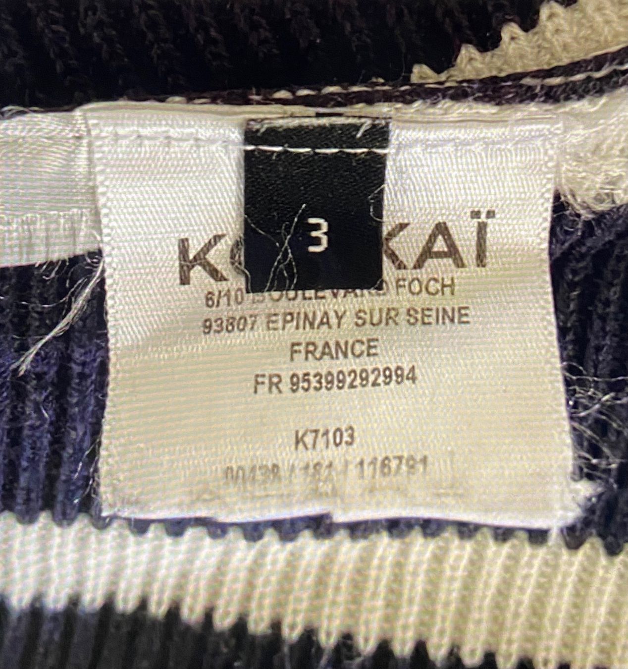 Kookai Pullover & Sweatshirts: KOOKAI Pull maille rayé marine/blanc col V t.L – Neu (gemäss Beschreibung) aus Genève von kik_8jd6 4