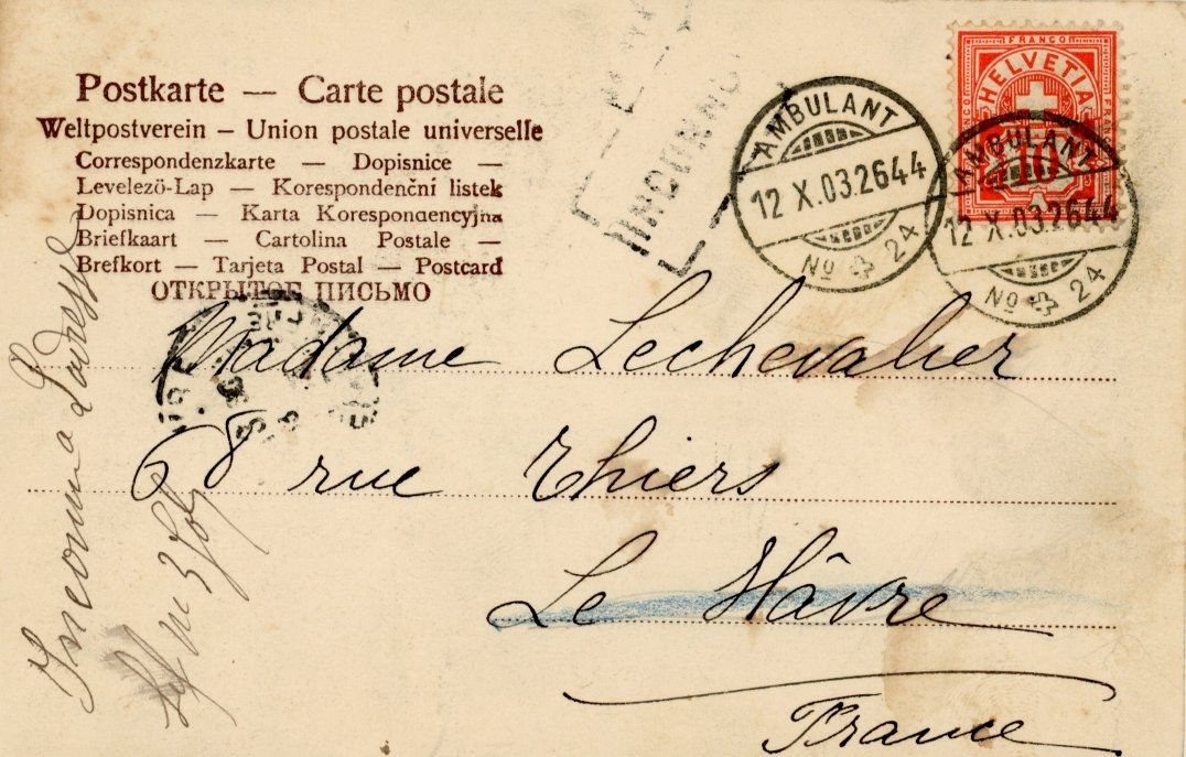 Cartoline postali: Andelfingen  ZH         um 1903 – Usato da Brig venduto da Valcards54 1