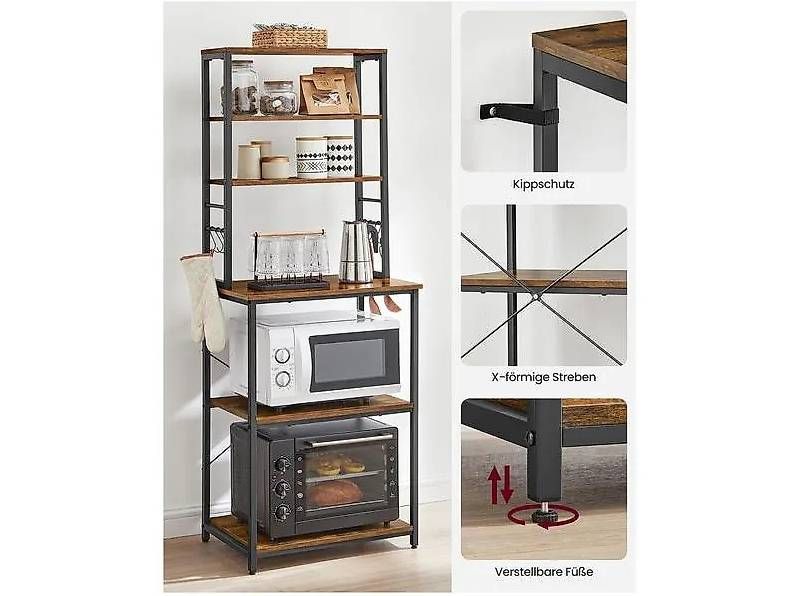 Scaffali: Vasagle Küchenregal mit 6 Hacken, 60x167cm – Nuovo (secondo la descrizione) da Marthalen venduto da Jenny.Z 3