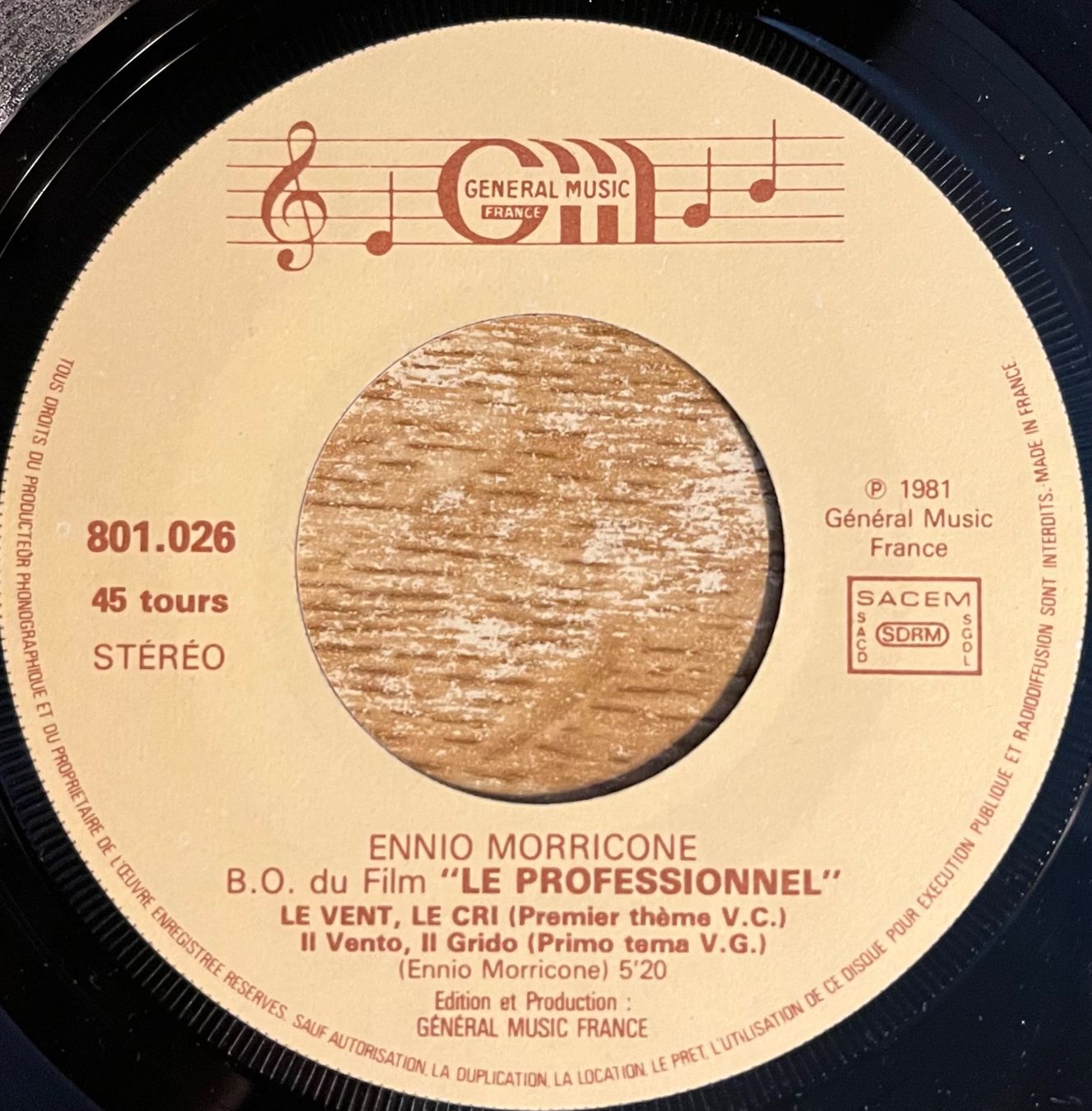 Vinyles: B.O. DU FILM LE PROFESSIONNEL – D'occasion à Bussigny par vinyl-pas-cher 3