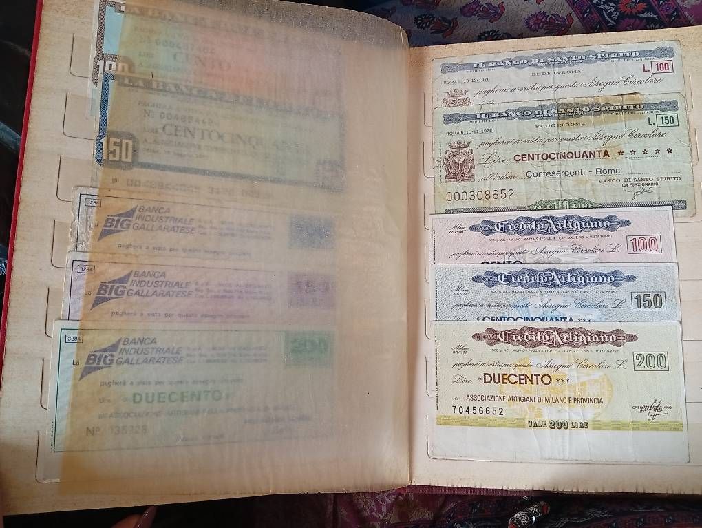 Libri: Collezione assegni vari, circa 80  – Usato da Vezio venduto da 41181 1