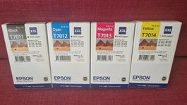 Epson 4er Tintenpatronen T7011 T7012 T7013 T7014 neu