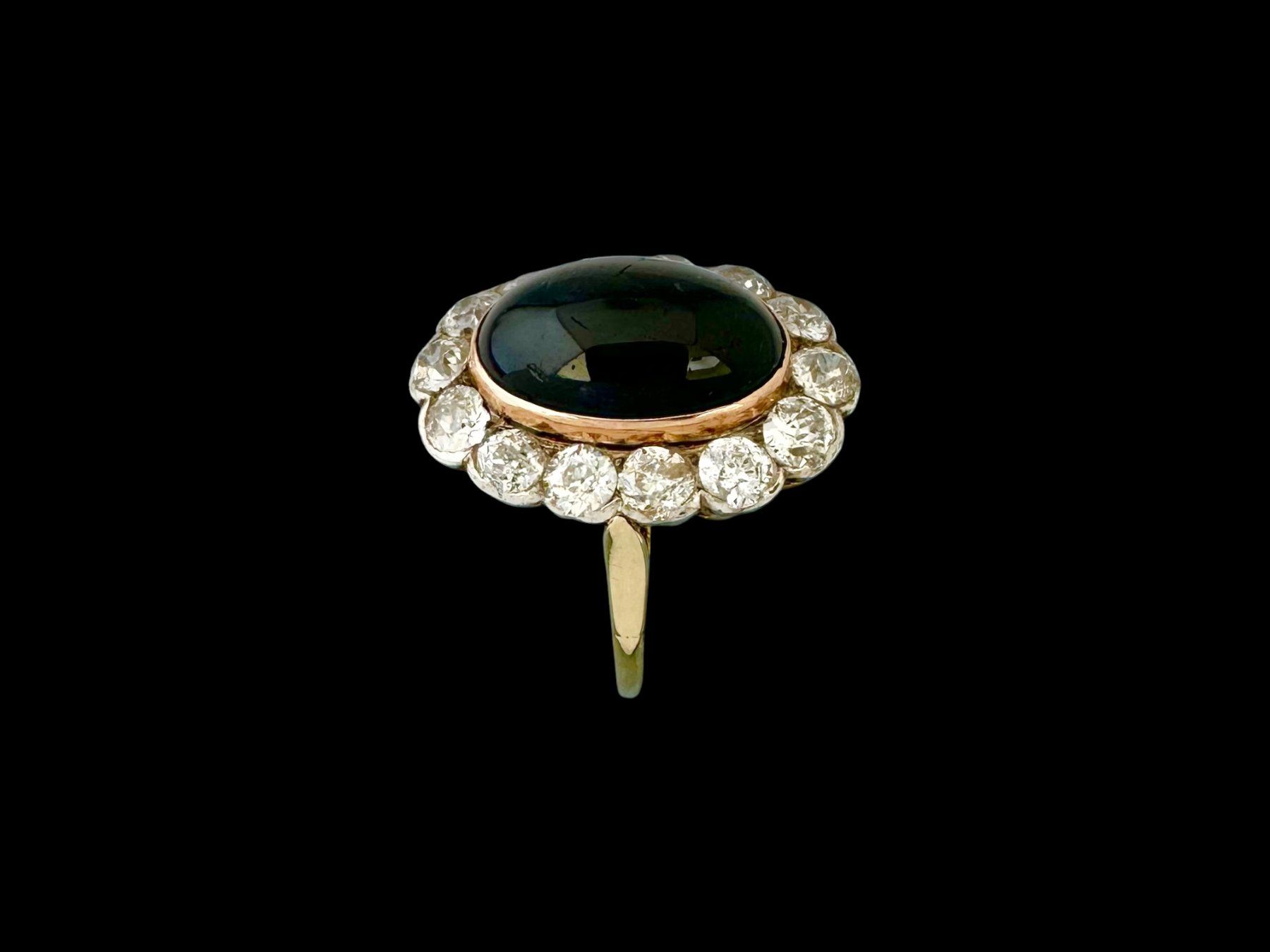 Anelli: Antiker Saphir - Diamant - Ring um 1900, ca. 6,70 ct – Usato da Zuzwil SG venduto da artimmo 3