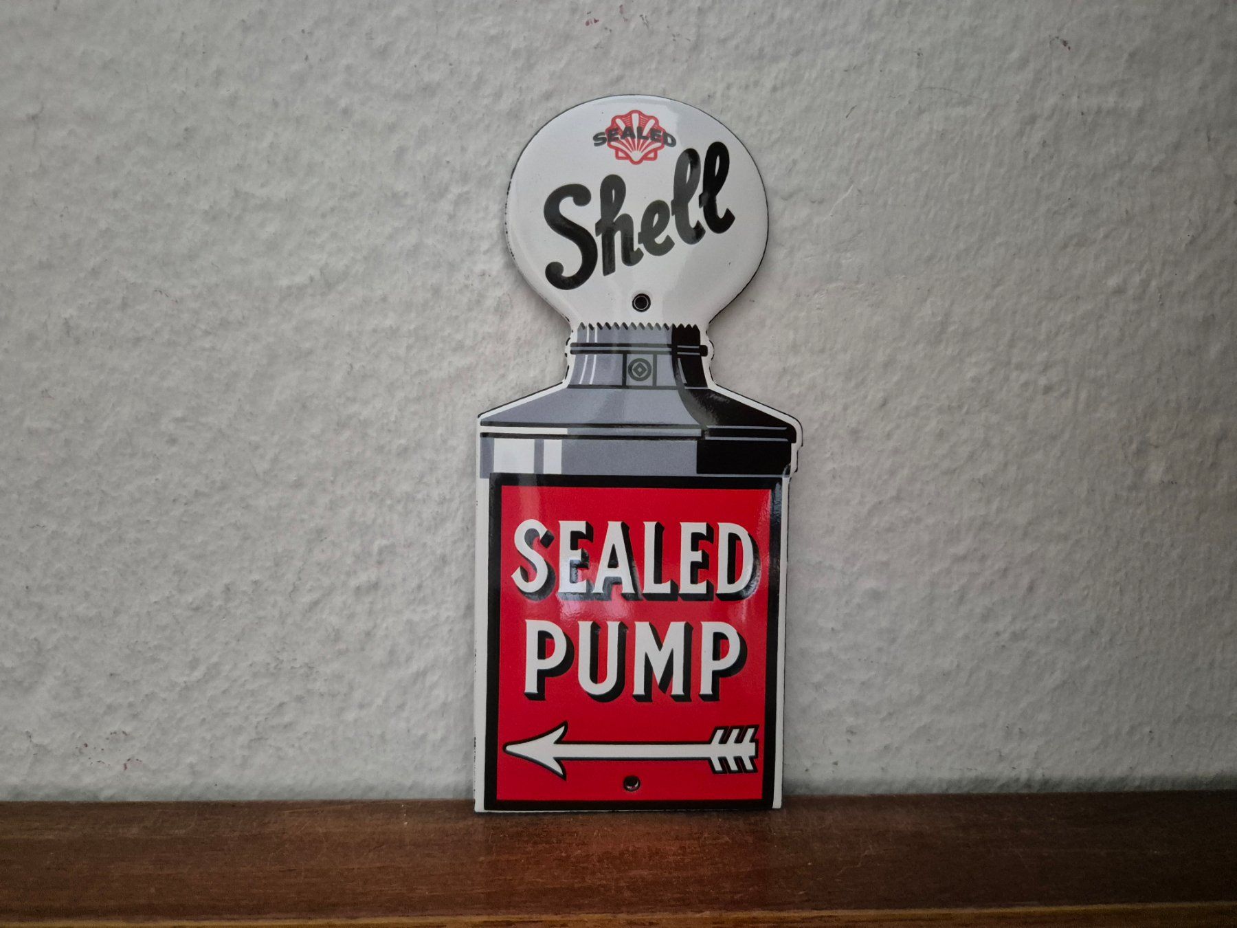 Shell Schilder: Emailschild Shell Tankstelle Zapfsäule Logo Emaille Schild – Neu (gemäss Beschreibung) aus Schaffhausen von pfanis09