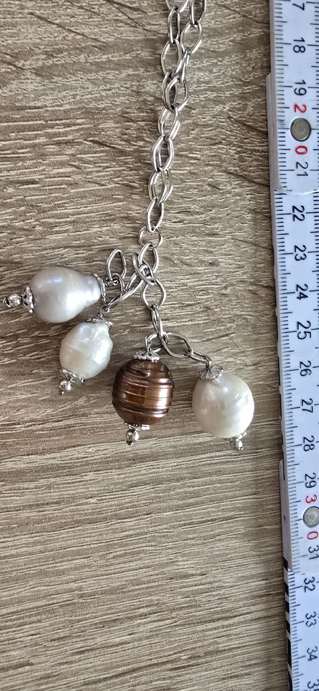 Ketten: Halskette mit echten Süsswasserperlen, Silber, Neuwertig – Gebraucht aus Richterswil von Ivypearl 1
