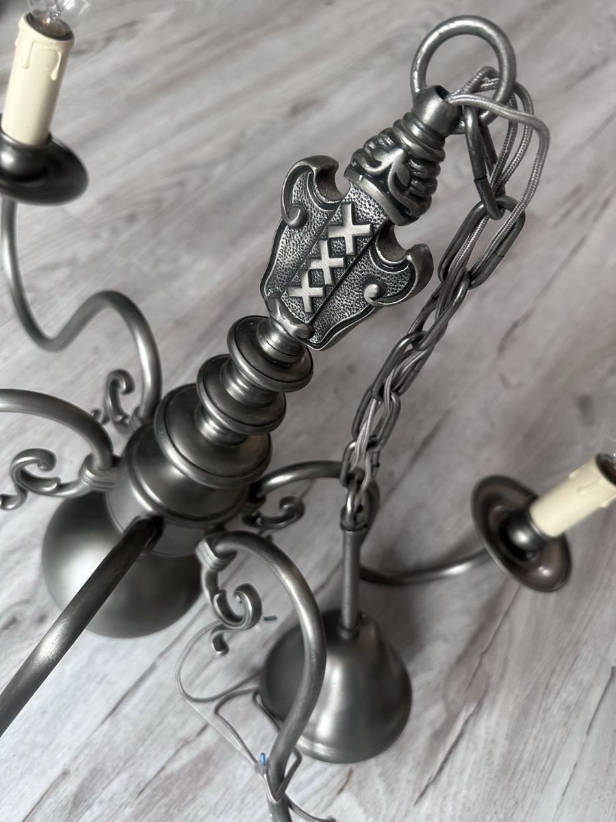 Kronleuchter & Deckenlampen: Zinnfarbener Kronleuchter Ritter Style – Gebraucht aus Rickenbach b. Wil von sunneschii_ 4