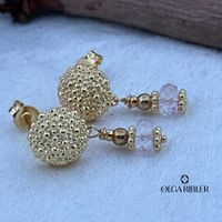 Sterling Silber 925 Ohrstecker mit Morganite