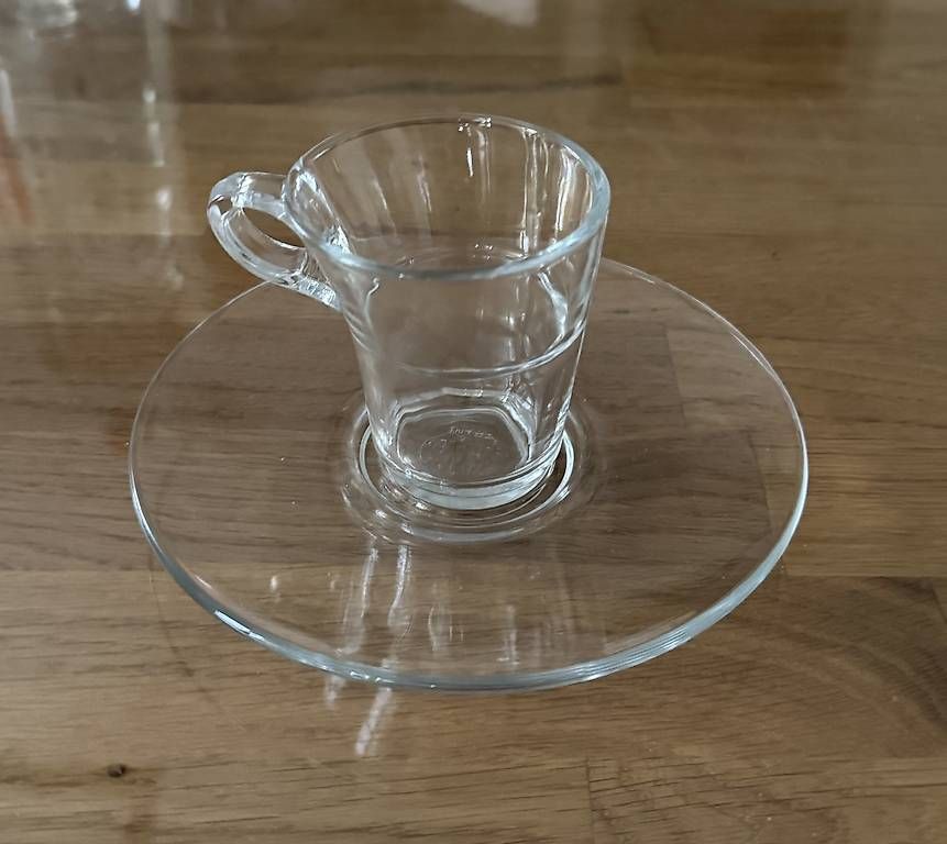 Bicchieri: 12 Espresso Gläser mit Unterteller, klar, Set – Usato da Wittenbach venduto da ame_6sqr