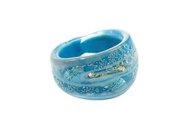 Ring Murano Glas G 56 Breite 14mm