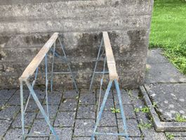 Bockgerüste 2er Set Metall Holz gebraucht