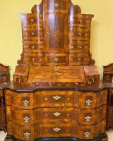 Luxus Barock Sekretär 18 Jh Intarsien Sammlerstück