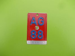Velonummer / Fahrradnummer  AG 88